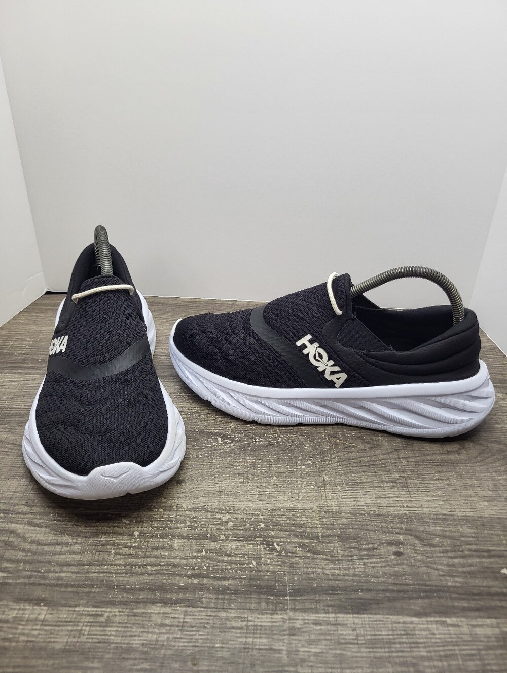 Hoka Ora Recovery Shoe 2 Womens Sz 9 Black Slip On Sneakers Comfort